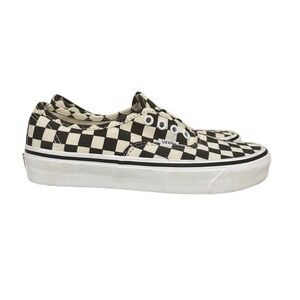 Vans Classic Slip-On Checkerboard Shoes Black Cream Women's 7 Sneakers